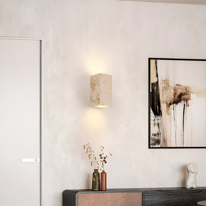 Simple Stone Outdoor LED Wall Sconce Light