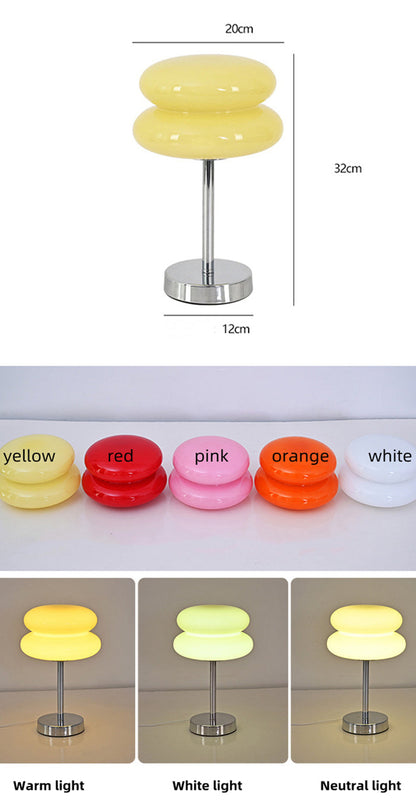 Elegant Glass Desk Lamp - Soft LED Light for Home