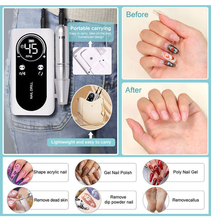 Compact Rechargeable Nail Drill for Acrylic Nails