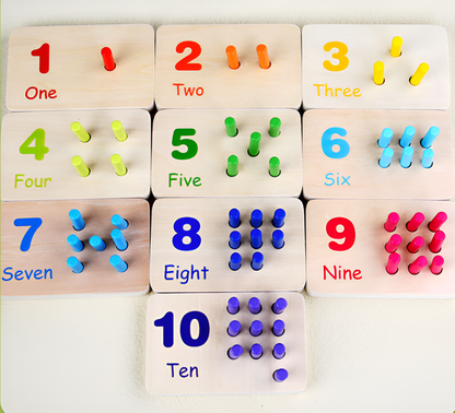 Fun Wooden Number Learning Board for Kids