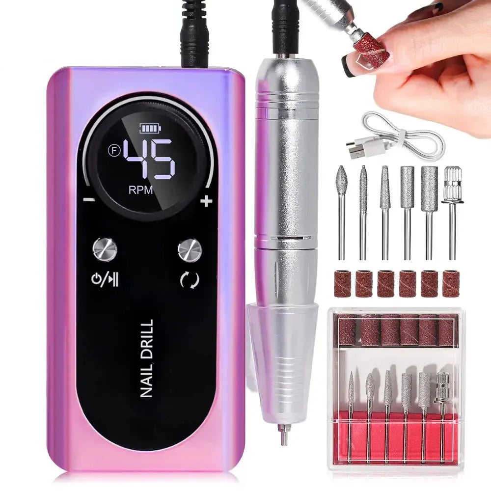 Compact Rechargeable Nail Drill for Acrylic Nails