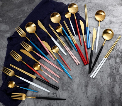 Elegant 24-Piece Silverware Set for Fine Dining
