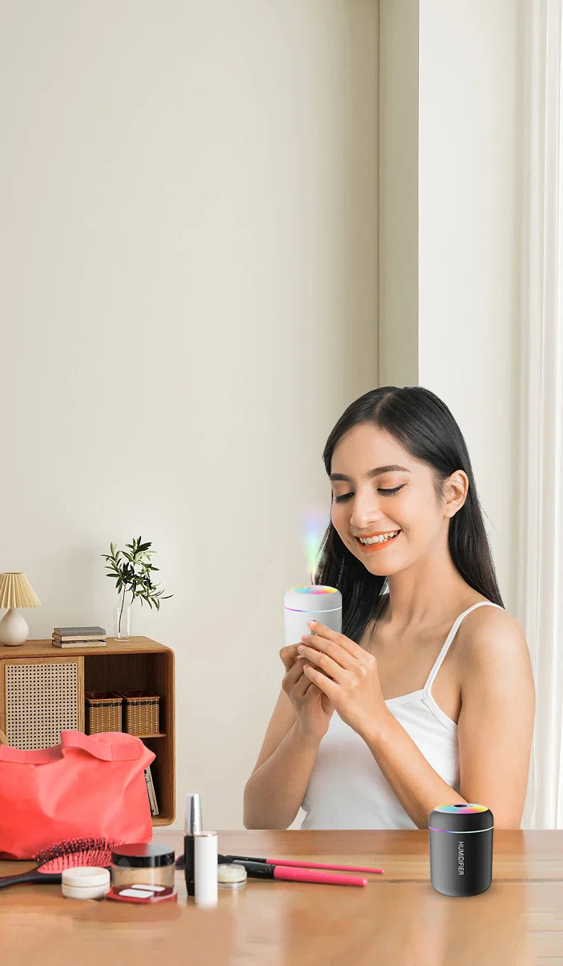 Compact Portable USB Humidifier with Aromatherapy
