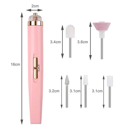 Compact 5-in-1 Nail Drill Kit with LED Light