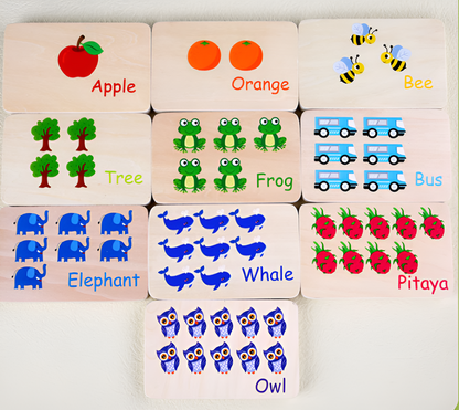 Fun Wooden Number Learning Board for Kids