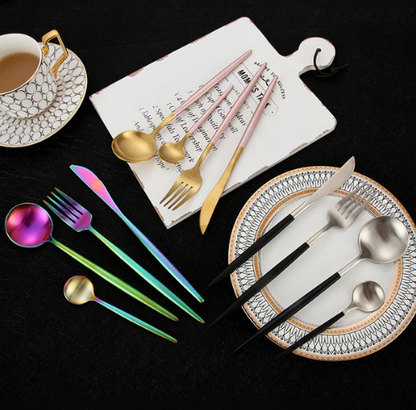Elegant 24-Piece Silverware Set for Fine Dining