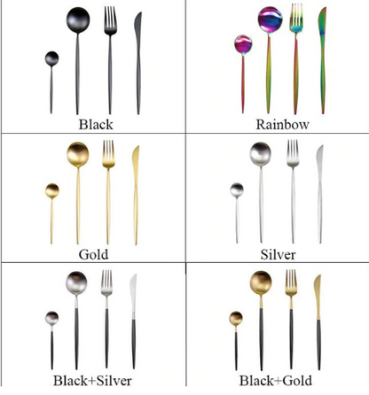 Elegant 24-Piece Silverware Set for Fine Dining