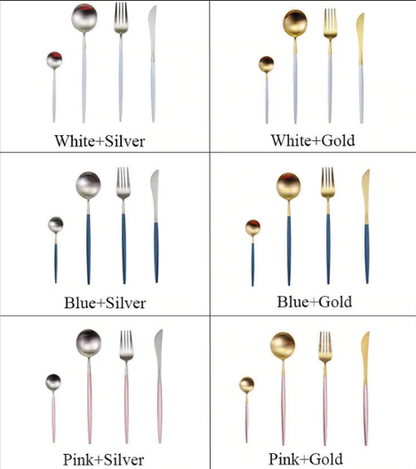 Elegant 24-Piece Silverware Set for Fine Dining