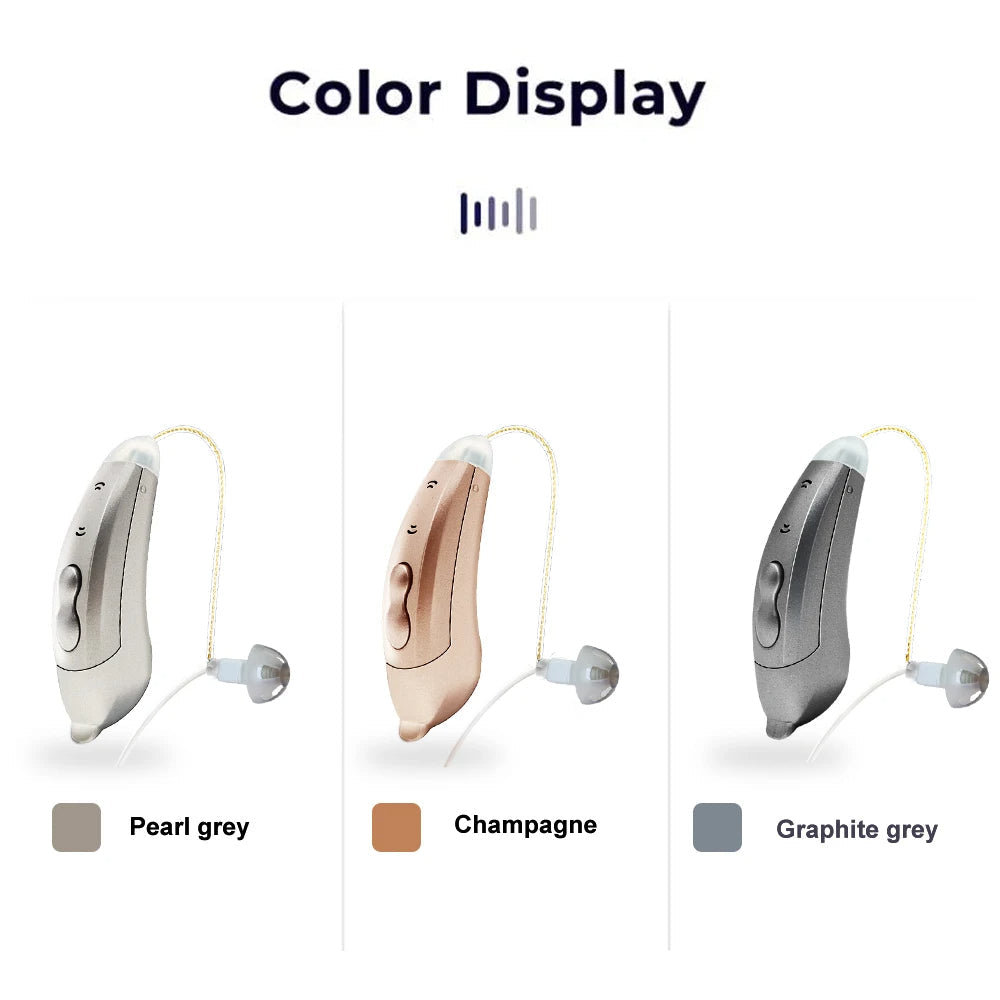 Discreet Behind Ear Hearing Aids With Mobile App