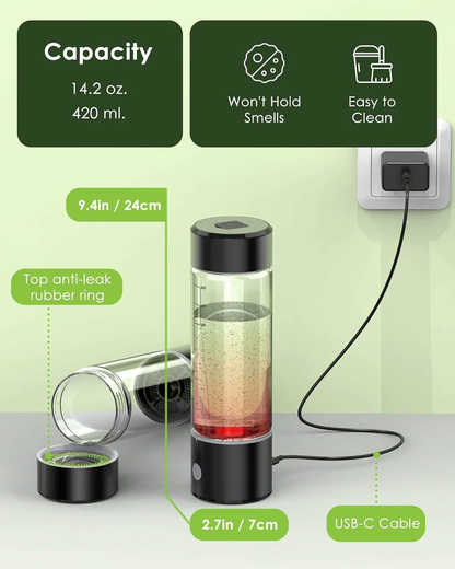 Alkaline Hydrogen Infused Water Bottle System