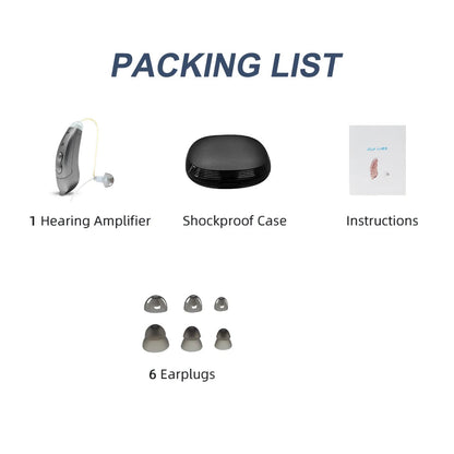 Discreet Behind Ear Hearing Aids With Mobile App