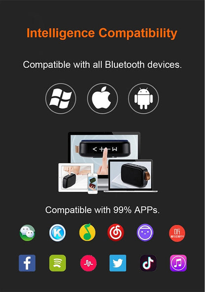 Compact Wireless Bluetooth Speaker with Hi-Fi Stereo Sound