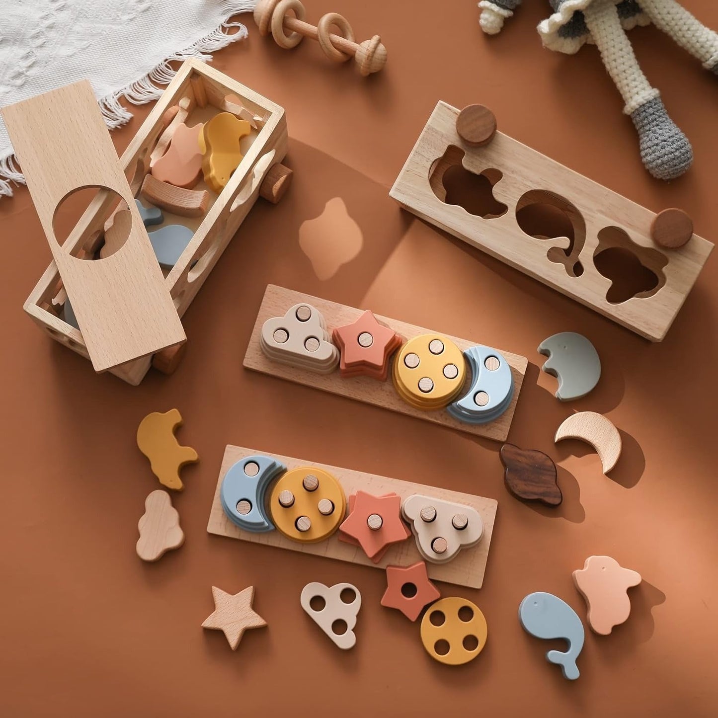 Colorful Kids Silicone Stacking Blocks Toy