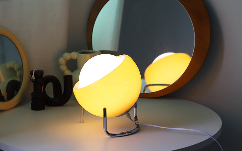 Vintage Glass Desk Lamp - Soft Nordic Table Light