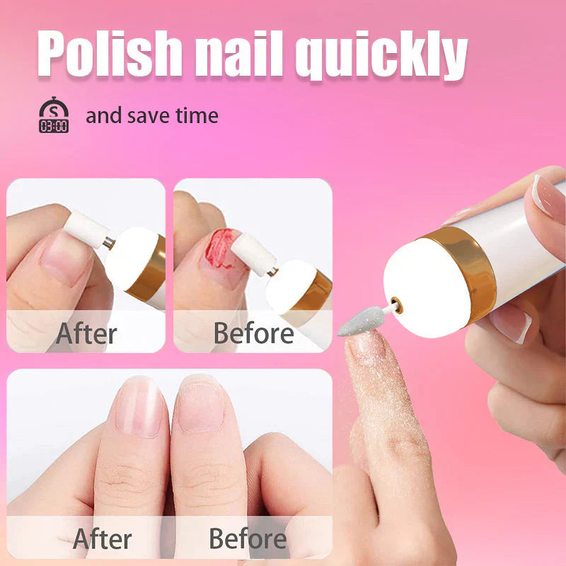 Compact 5-in-1 Nail Drill Kit with LED Light