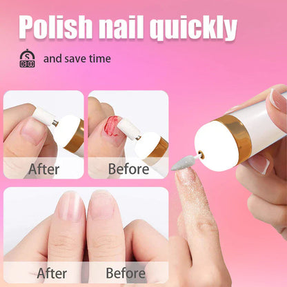 Compact 5-in-1 Nail Drill Kit with LED Light