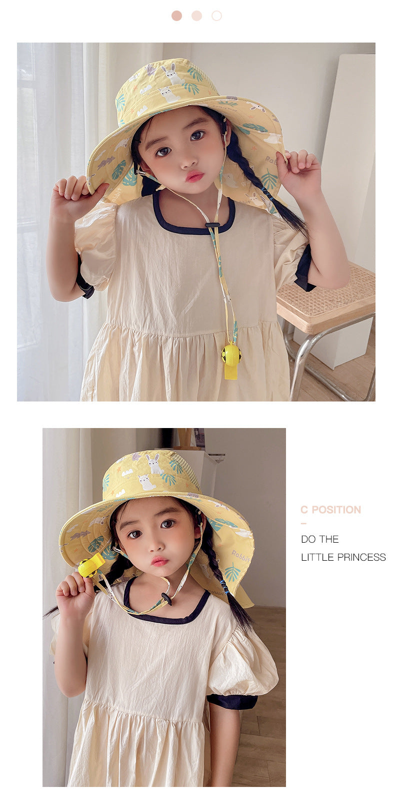Kids UV Protective Sun Hat with Adjustable Strap