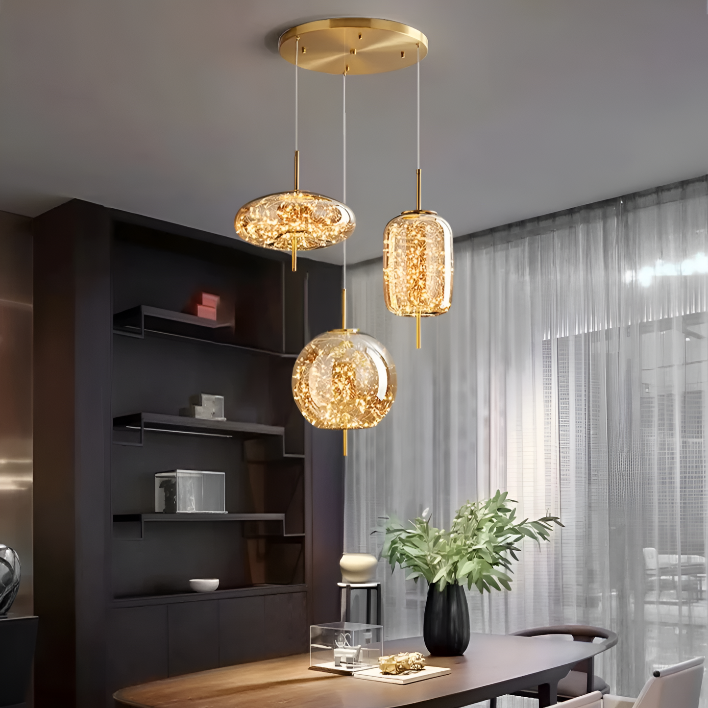 Elegant Glass Modern Pendant Light