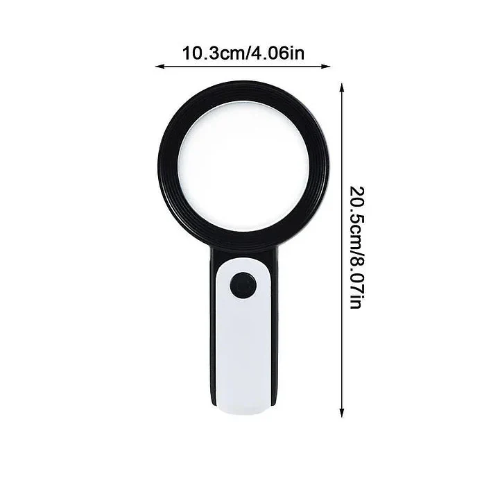 Easy Grip 30x Magnifying Glass for Reading