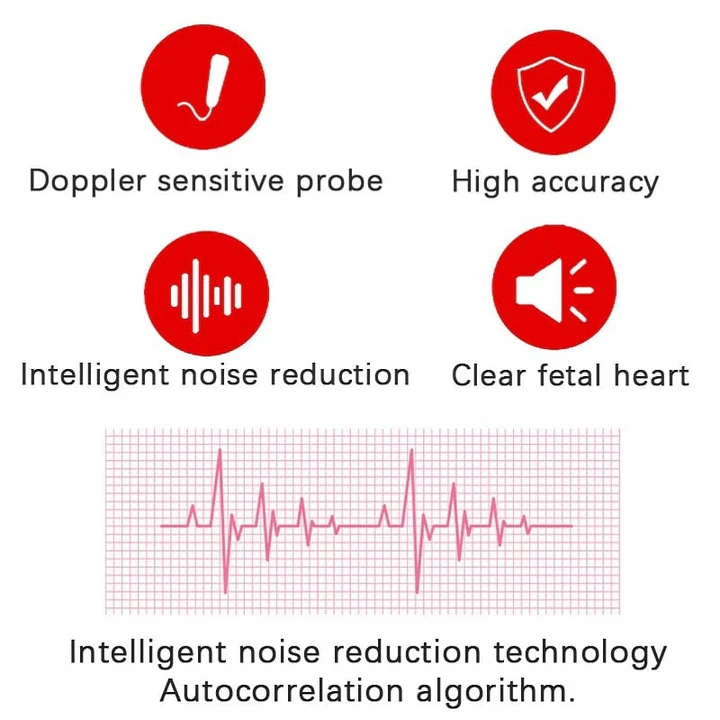 Baby Heartbeat Monitor Fetal Doppler Device