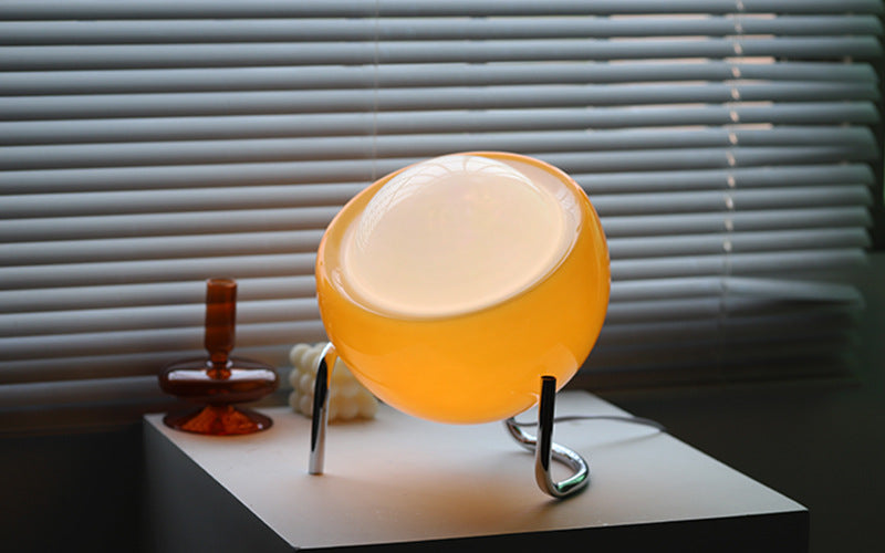 Vintage Glass Desk Lamp - Soft Nordic Table Light