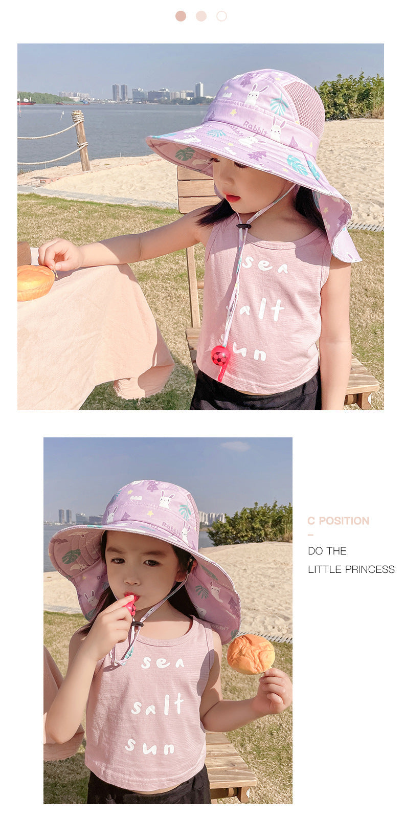 Kids UV Protective Sun Hat with Adjustable Strap