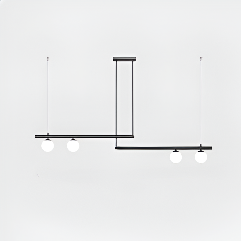 Modern Glass Linear Pendant Light Fixture