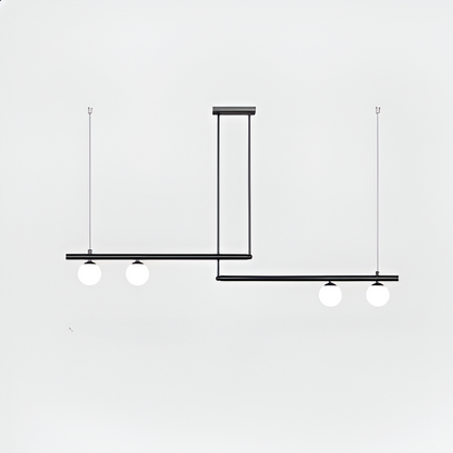 Modern Glass Linear Pendant Light Fixture