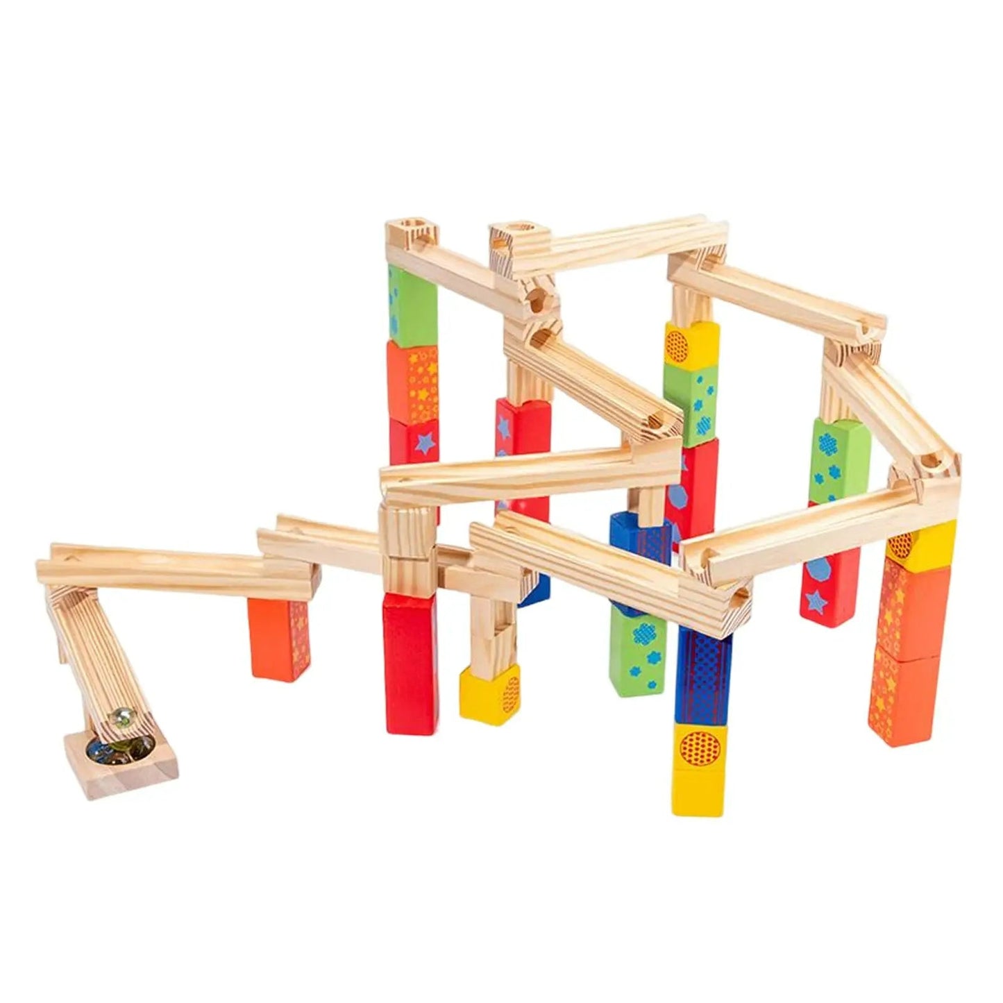 Fun Wooden Marble Coaster Building Set