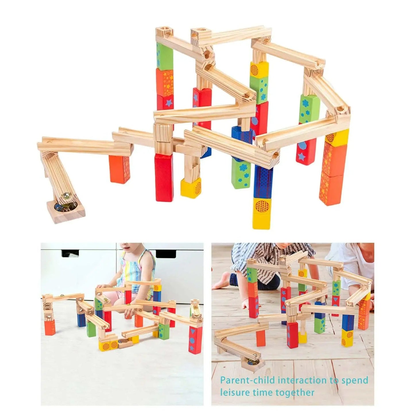 Fun Wooden Marble Coaster Building Set