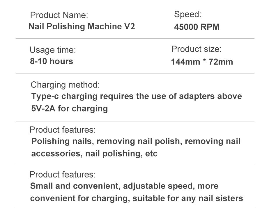 Compact Rechargeable Nail Drill for Acrylic Nails