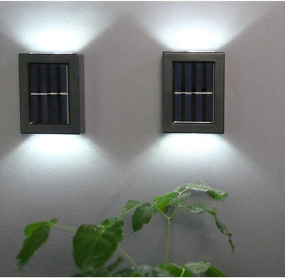 Outdoor Solar Powered Lamp Waterproof Black LED