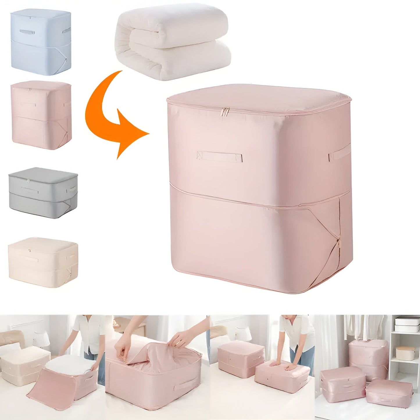 Space Saving Reusable Storage Bags for Home Organisation