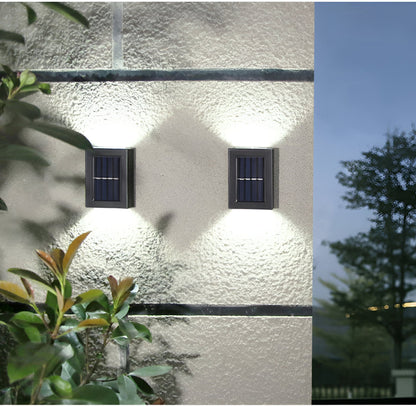 Outdoor Solar Powered Lamp Waterproof Black LED