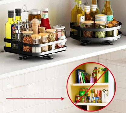 Compact Rotating Shelf Storage Organizer