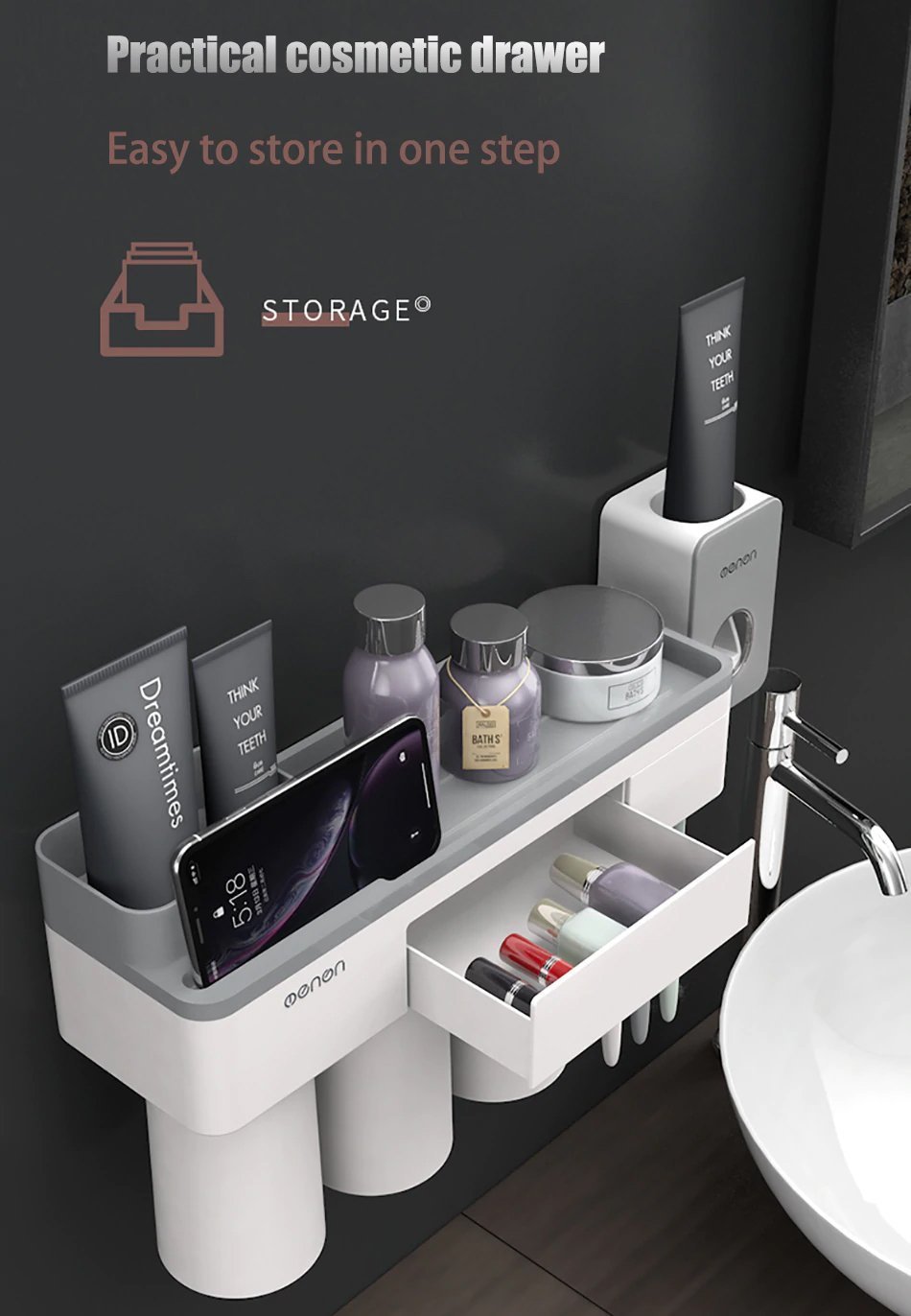 Easy Install Bathroom Organizer Set