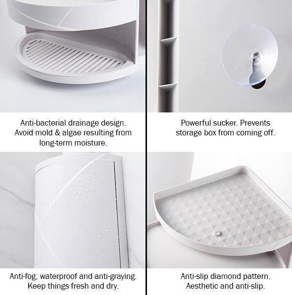 Easy Install 360 Degree Corner Shelf