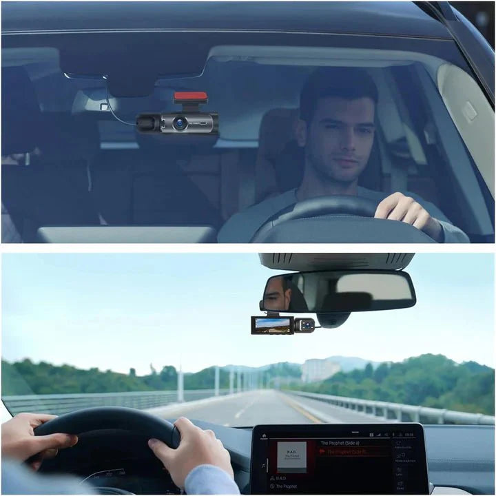 Sharp Dual Camera Car Dashboard Cam - Fesara