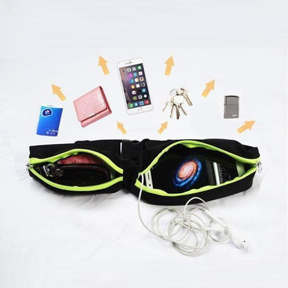Sporty Double Pocket Waist Belt