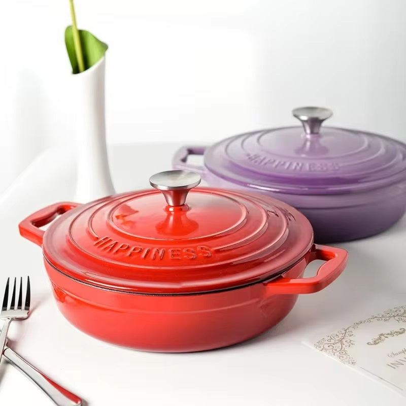 Heavy Duty Enamel Cast Iron Cooking Pot