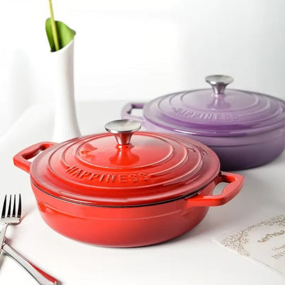 Heavy Duty Enamel Cast Iron Cooking Pot