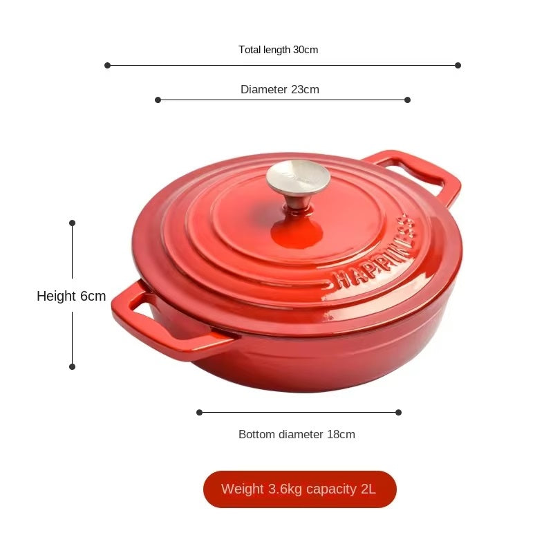 Heavy Duty Enamel Cast Iron Cooking Pot
