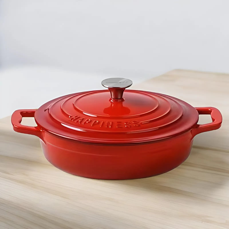 Heavy Duty Enamel Cast Iron Cooking Pot - Fesara