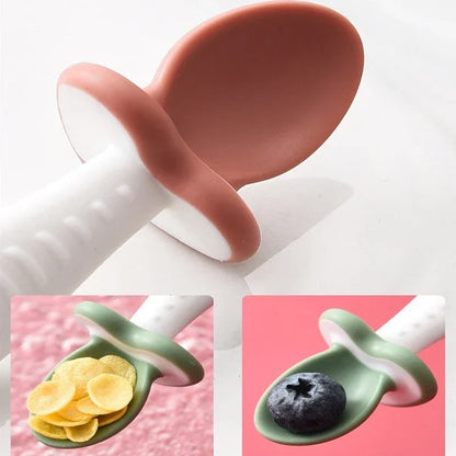 Soft Baby Utensil Set - Silicone Spoon and Fork