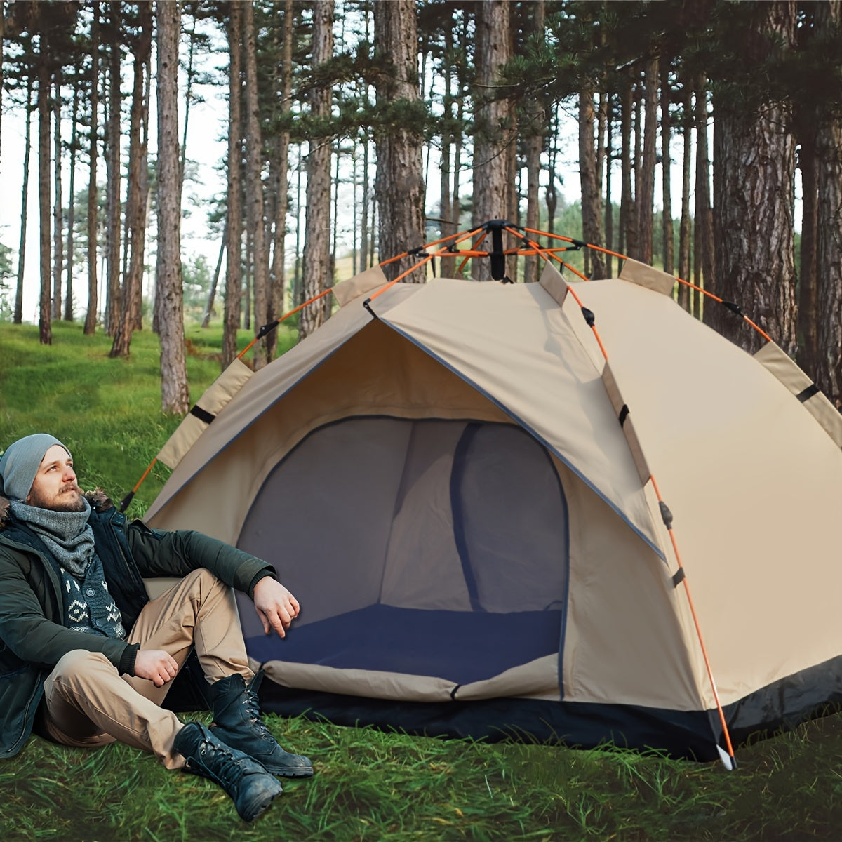 Easy Setup 4 Person Pop Up Waterproof Tent