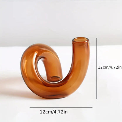 Elegant Clear Glass Decor Vase