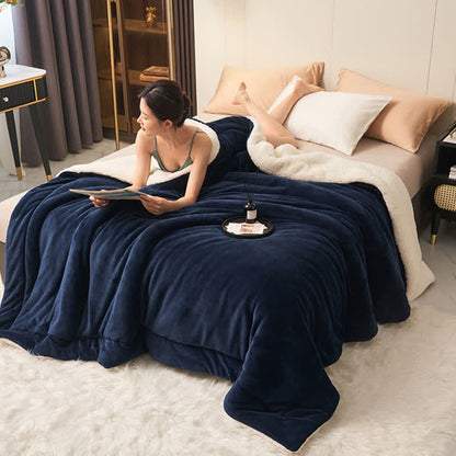 Plush Double Sided Velvet Throw Blanket