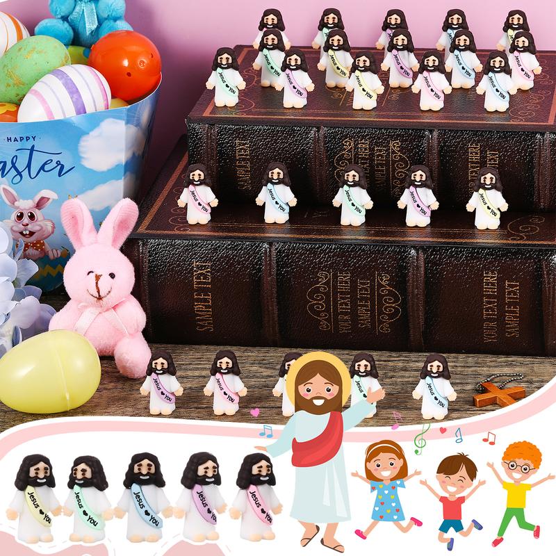 Small Christian Jesus Figurine with Inspirational Quote