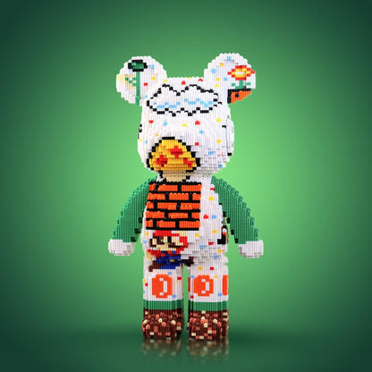 Colorful Building Block Bear Toys - Fun DIY Display Figures