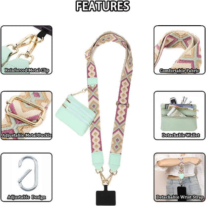 Fesara | Fashion Crossbody Phone Necklace with Removable Card Holder